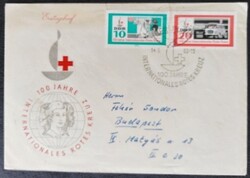 NDf956-7f / Németország - NDK 1963 Vöröskereszt bélyegsor FDC-n futott