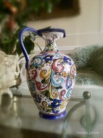 Olasz, kézzel festett kancsó, Ischia-sziget, Campania, Nápoly