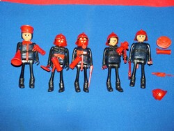 1970-s évek W. Germany Jean Höffler BIG Play figurák TŰZOLTÓK komplett hiánytalan sor képek szerint