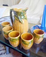 Retró kukoricás kerámi készlet