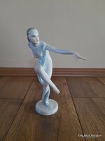Herendi porcelán art deco akt
