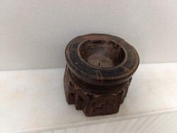 Antik indonéz keményfa szobor faragott fa gyertyatartó hindu hinduizmus gyertya tartó 523