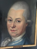 Johann Eberhard IHLE (1727-1795): Rococo Nemes úriember portréja , olaj-vászon festmény