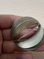 Vintage globe ezüst bross nagy méret