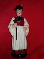 Gyönyörű állapotú Jász-kunsági csikós kerámia figura fokossal 27 cm a képek szerint