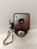 Antique Wooden Wall Phone, 1900-1920, 527 2973