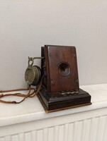 Antique Wooden Wall Phone, 1900-1920, 527 2973