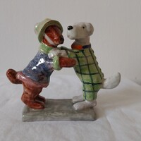 Izsépy kerámia kutya pár