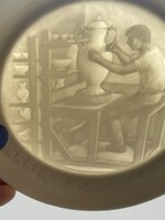 HERENDI litofán 3D porcelán falitányér