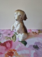 Német, hibátlan porcelán kutyus 12 cm magas