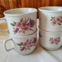 6 db álomszép vitrin állapotú Zsolnay porcelán bögre, teljes felület körben mintás