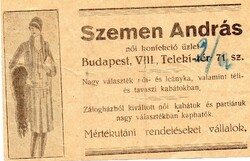 Reklám, Szemen András Budapest.