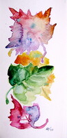 Autumn leaves II- watercolor painting / őszi levelek II - akvarell festmény