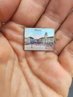 Miniatűr ezüst medál Trieszt