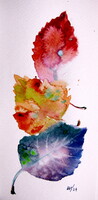 Autumn leaves- watercolor painting / őszi levelek- akvarell festmény
