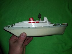 Vintage NSZK kulcsos óraműves PREFO modell játék hajó 30 cm túlhúzva játék a képek szerint