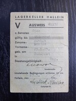 II. világháborús kényszermunkás igazolvány láger holokauszt
