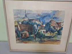 Helmut Pfeuffer akvarell nyomat