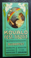 Számolócédula "Kovald fest, tisztít"