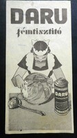 Számolócédula "Daru" fémtisztító súrolópor