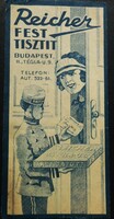 Számolócédula "Reicher fest, tisztít"