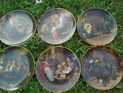 /2/ Életképes porcelán dísztányér, fali tányér páratlan szépségben limitált darabok mester szignós