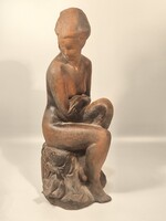 Jihokera régi Csehszlovák kerámia nőalak szobor