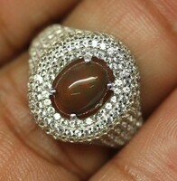 Valodi Fekete opal  925 Ezust Gyürű