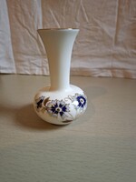 Zsolnay Búzavirág mintás porcelán váza. 11,3 cm. Hibátlan. Jelzett.