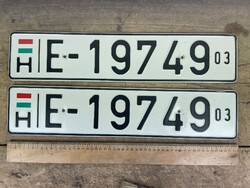 -AV348- Magyar Rendszám Rendszámtábla Pár E-19749