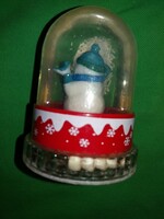 Retro trafikáru Fantasy Toys hógömb Hóember figurás , a talpán golyós ügyességi játék képek szerint