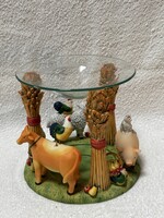 Partylite kerámia figurális mécsestartó, háziállatos