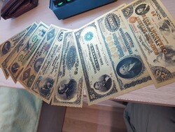 ÚJ! 9 db USA 24kr. arannyal bevont plasztik bankjegy.