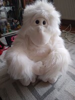 Hófehér gorilla majom plüss ülve 60cm pihe puh szőrrel újszerű