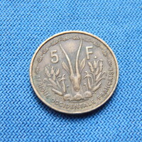 FRANCIA NYUGAT AFRIKA  1956  5 Francs