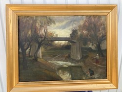 László Óvári: bridge over the river