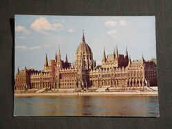 Képeslap,Budapest,Országház,Parlament látkép,részlet, 1973-