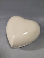 Zsolnay porcelán szív ékszer tartó, bonbonier
