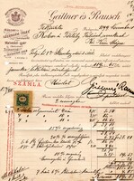 Régi számla: Geittner és Rausch, Műszaki és szerszám 1899, Budapest.