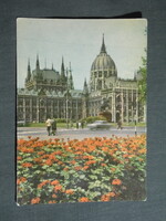 Képeslap,Budapest,Országház,Parlament látkép,részlet, 1966-
