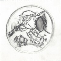 Borsos Miklós - 11,5 x 11,5 cm ceruza, papír