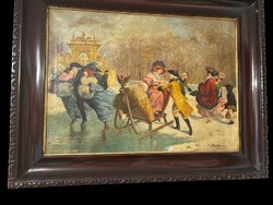 Francia életkép - Festmény