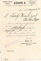 Régi számla: Gazdasági Gépgyár 1899-ben. Budapest.