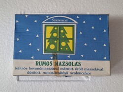 Régi szaloncukros doboz Szerencsi Csokoládégyár Rumos mazsolás szaloncukor