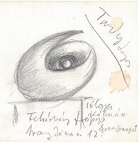 Borsos Miklós - 10 x 10 cm ceruza, papír