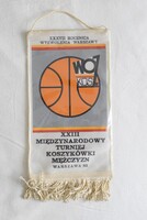 Férfi Nemzetközi Kosárlabda Torna 1982 Varsó 37. Lengyelország sport zászló , reklám , emlék tárgy