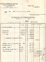 Régi számla: Bárd Ferenc és Fia zenekiadó, Budapest.