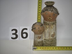 Kiss roóz ilona ceramic figurine, ceramic statue, - old unmarked - / 36