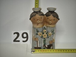 Kiss roóz ilona ceramic figurine, ceramic statue, - old unmarked - / 29