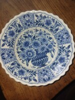Delft kobaltkék festésű tál falra is